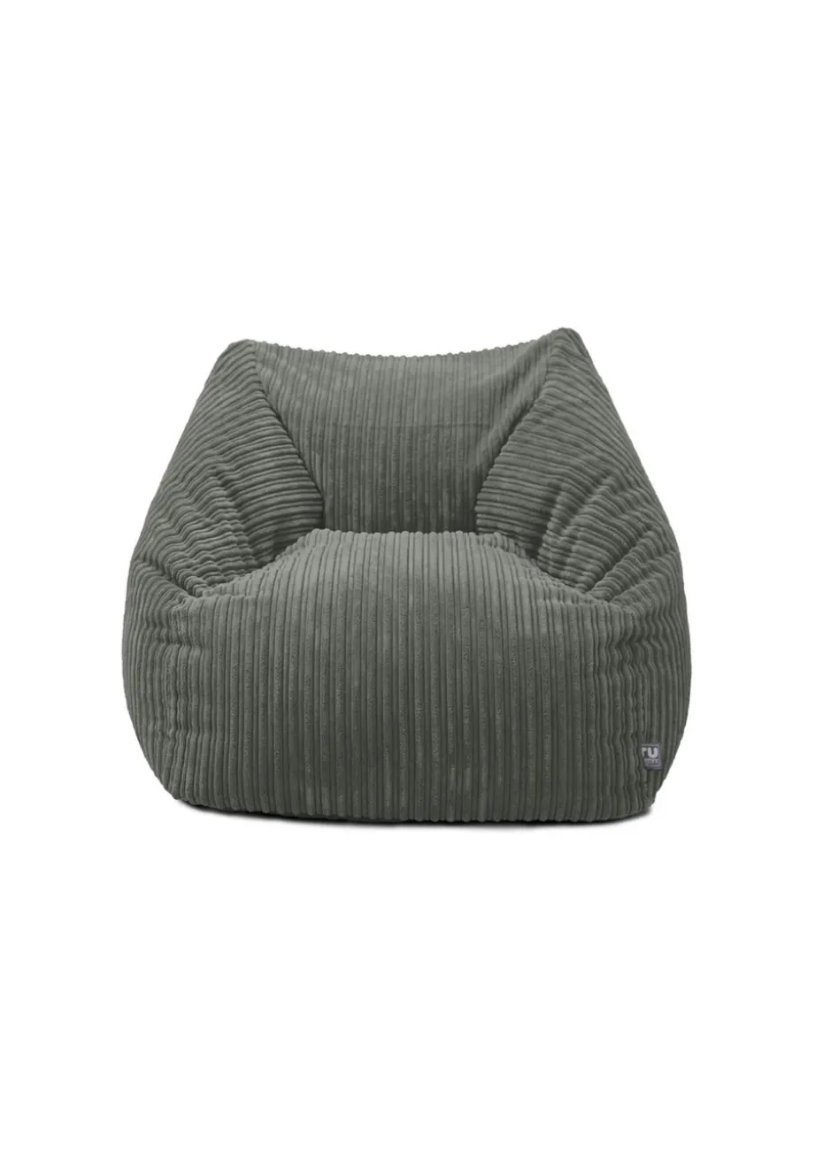 rucomfy Jumbo Cord Large Snuggle Chair Slate Beanbag