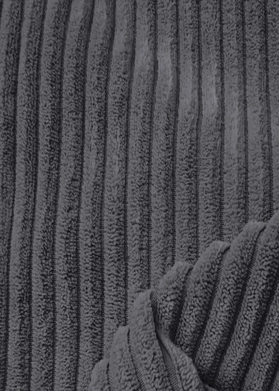 rucomfy Jumbo Cord Ottoman Slate Grey Beanbag