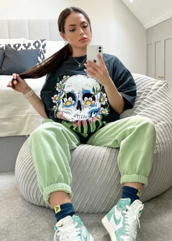 rucomfy Jumbo Cord Slouchbag Platinum Grey Beanbag