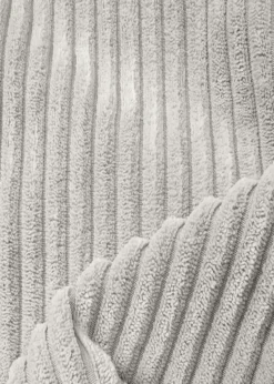 rucomfy Jumbo Cord Slouchbag Platinum Grey Beanbag