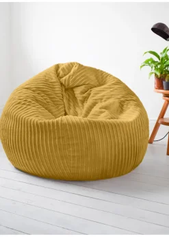 rucomfy Jumbo Cord Slouchbag Mustard Beanbag