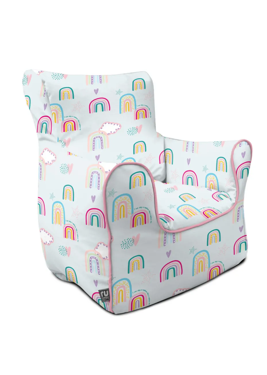 rucomfy Printed Children's Chair Rainbow Sky Beanbag