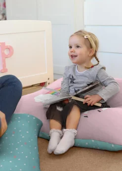 rucomfy Printed Kids Floor Cushion Unicorn Castle Beanbag