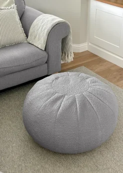 rucomfy Snug Pouffe Grey Beanbag