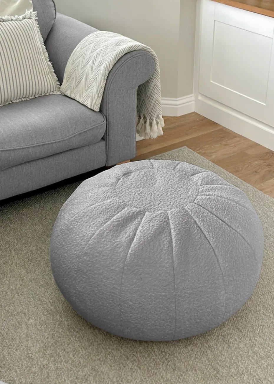 rucomfy Snug Pouffe Grey Beanbag