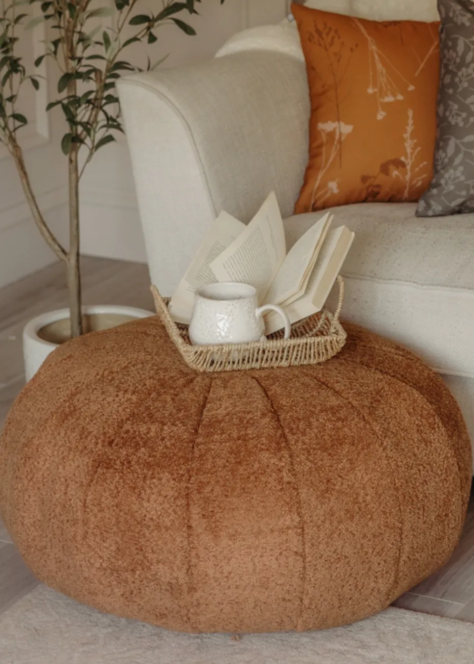 rucomfy Snug Pouffe Rust Beanbag