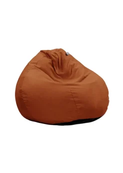 rucomfy Velvet Slouchbag Rust Beanbag