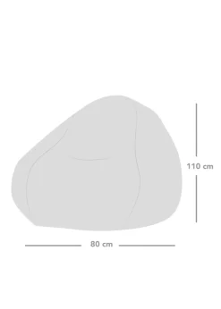 rucomfy Velvet Slouchbag Pebble Grey Beanbag