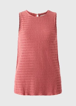 Rust Textured Co Ord Vest Top