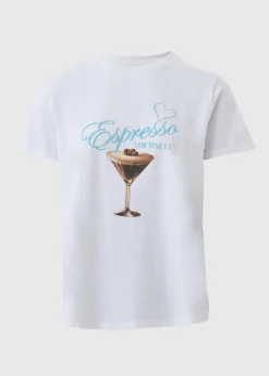 Sabrina Carpenter White Espresso Graphic T-Shirt