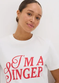 Sabrina Carpenter White I'm A Singer T-Shirt