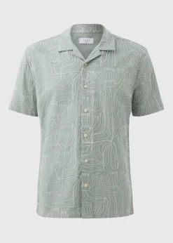 Sage Floral Embroidered Shirt