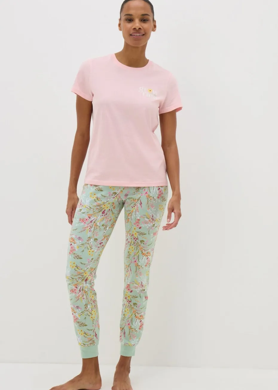 Sage Green Ditsy Floral Pyjama Set