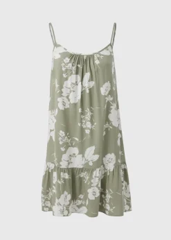 Sage Green Floral Cami Mini Dress
