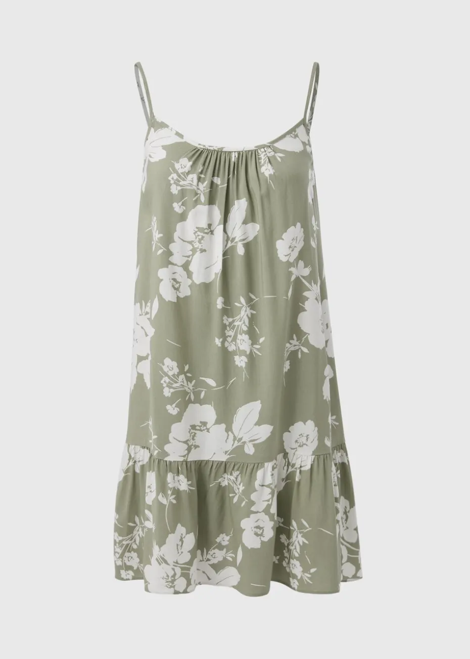 Sage Green Floral Cami Mini Dress