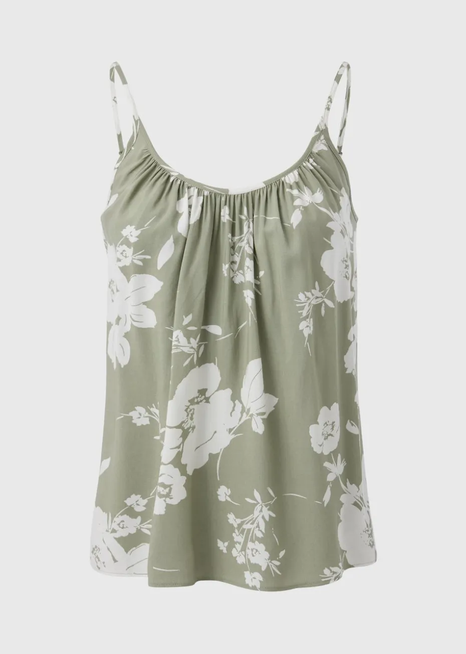 Sage Green Floral Cami Top