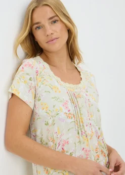 Sage Green Floral Nightie