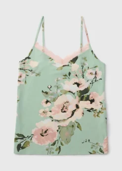 Sage Green Floral Soft Touch Pyjama Cami Top
