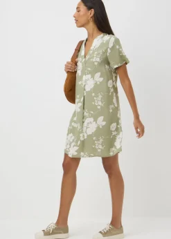 Sage Green Floral Tunic Dress