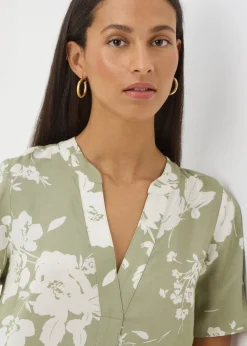 Sage Green Floral Tunic Dress