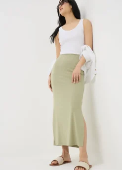 Sage Green Jersey Maxi Skirt