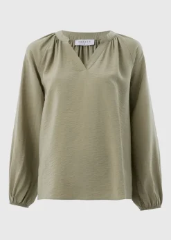 Sage Green Popover Blouse