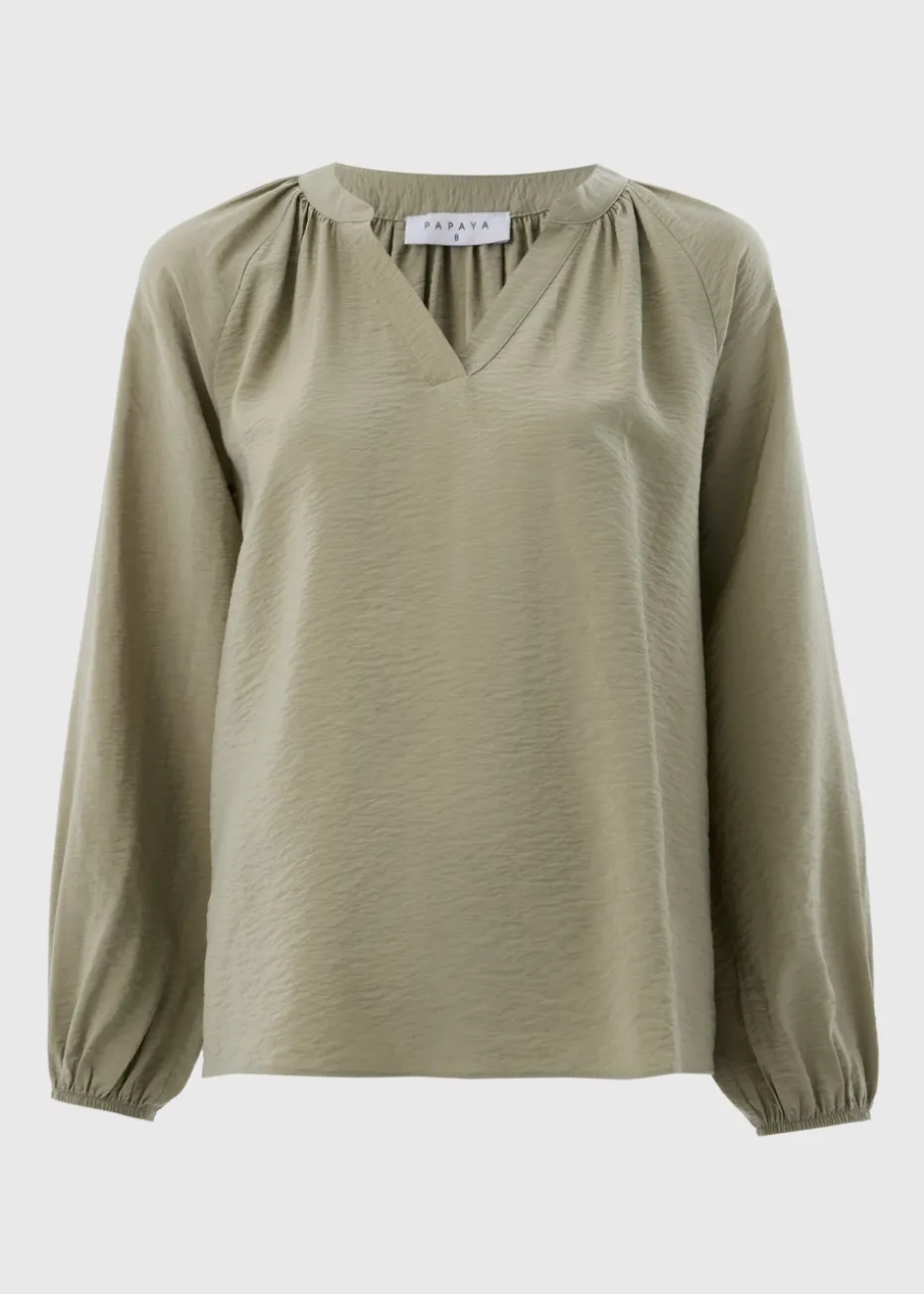 Sage Green Popover Blouse