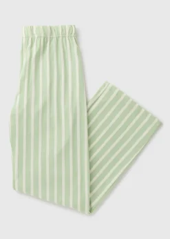 Sage Green Stripe Pyjama Bottoms