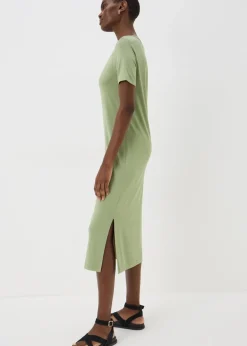Sage Green T-Shirt Midi Dress