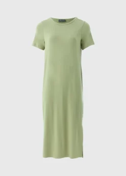 Sage Green T-Shirt Midi Dress