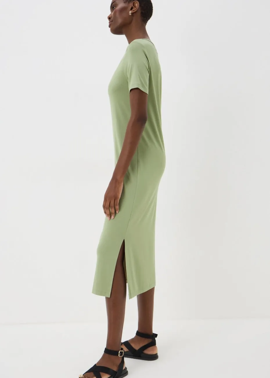 Sage Green T-Shirt Midi Dress