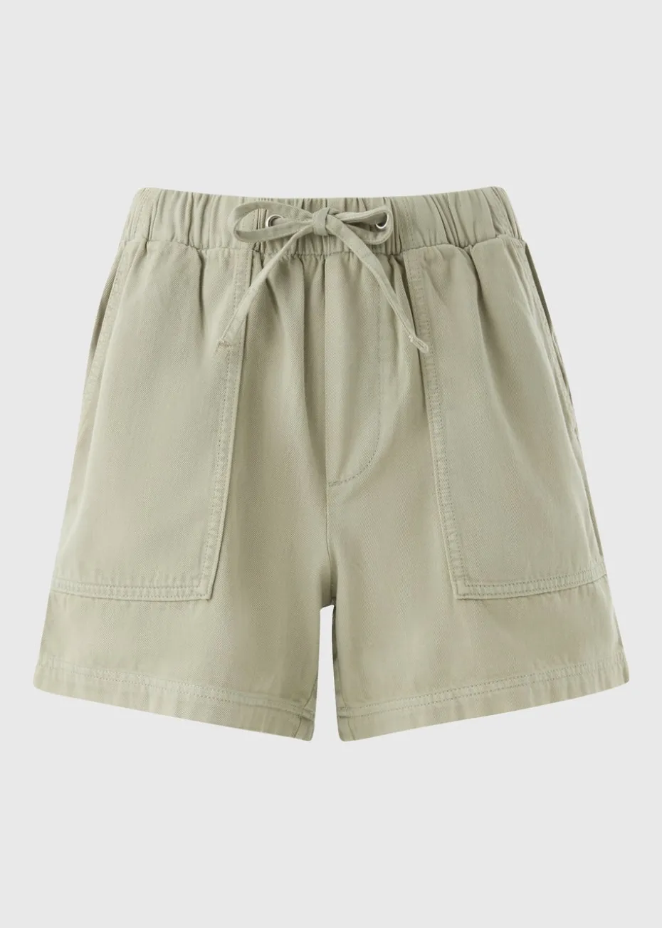 Sage Green Utility Shorts