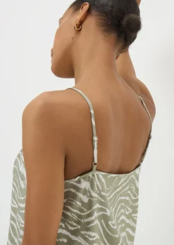 Sage Green Zebra Print Cami Top