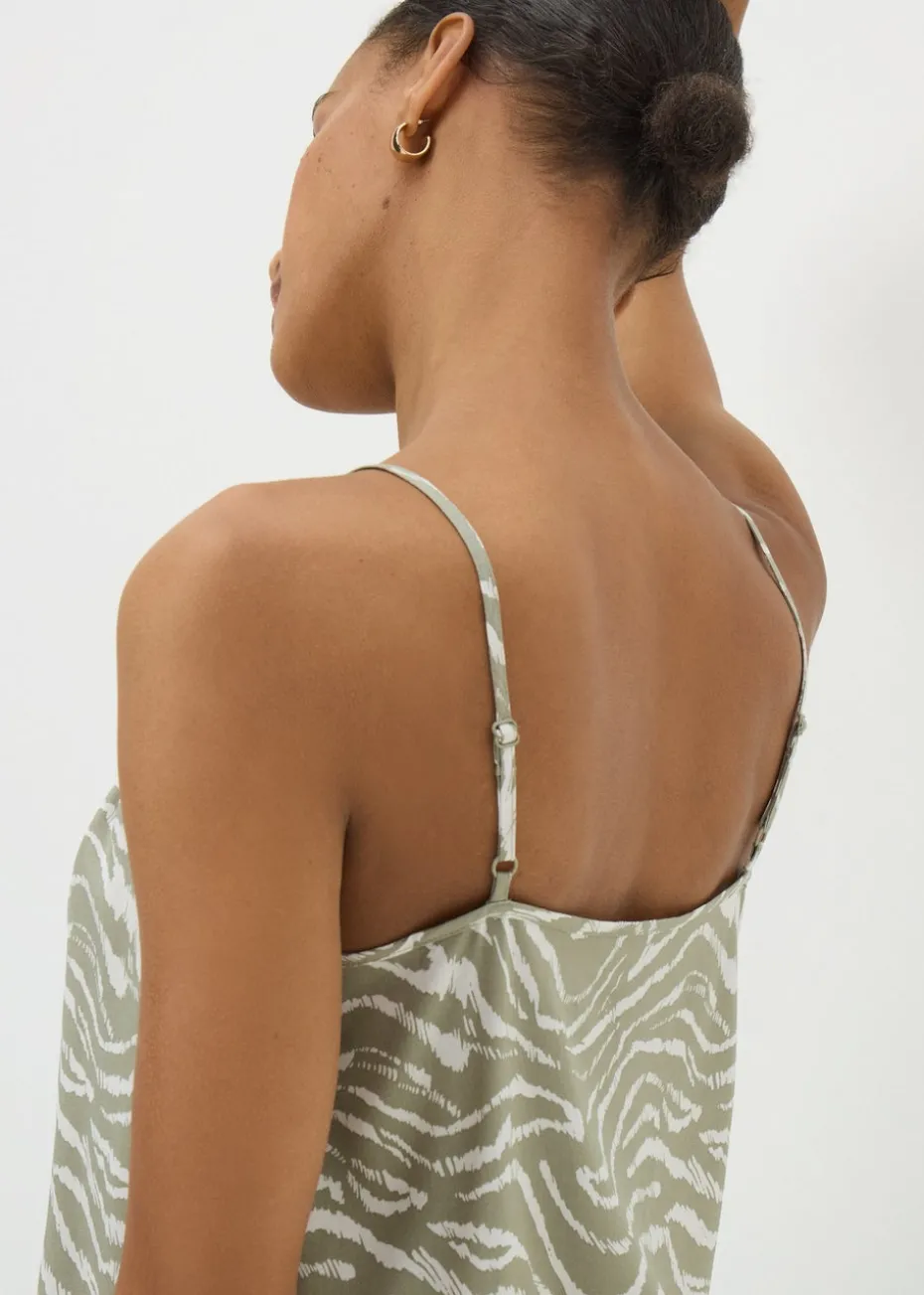 Sage Green Zebra Print Cami Top