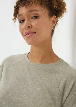 Sage Linen Blend Regular Fit T-Shirt