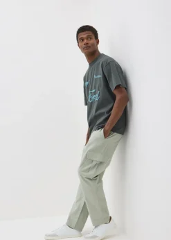 Sage Linen Cargo Trousers