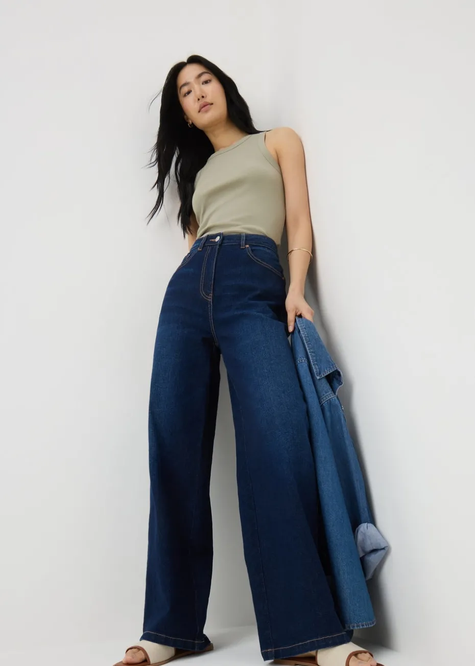 Sage Ribbed High Neck Racer Back Vest Top