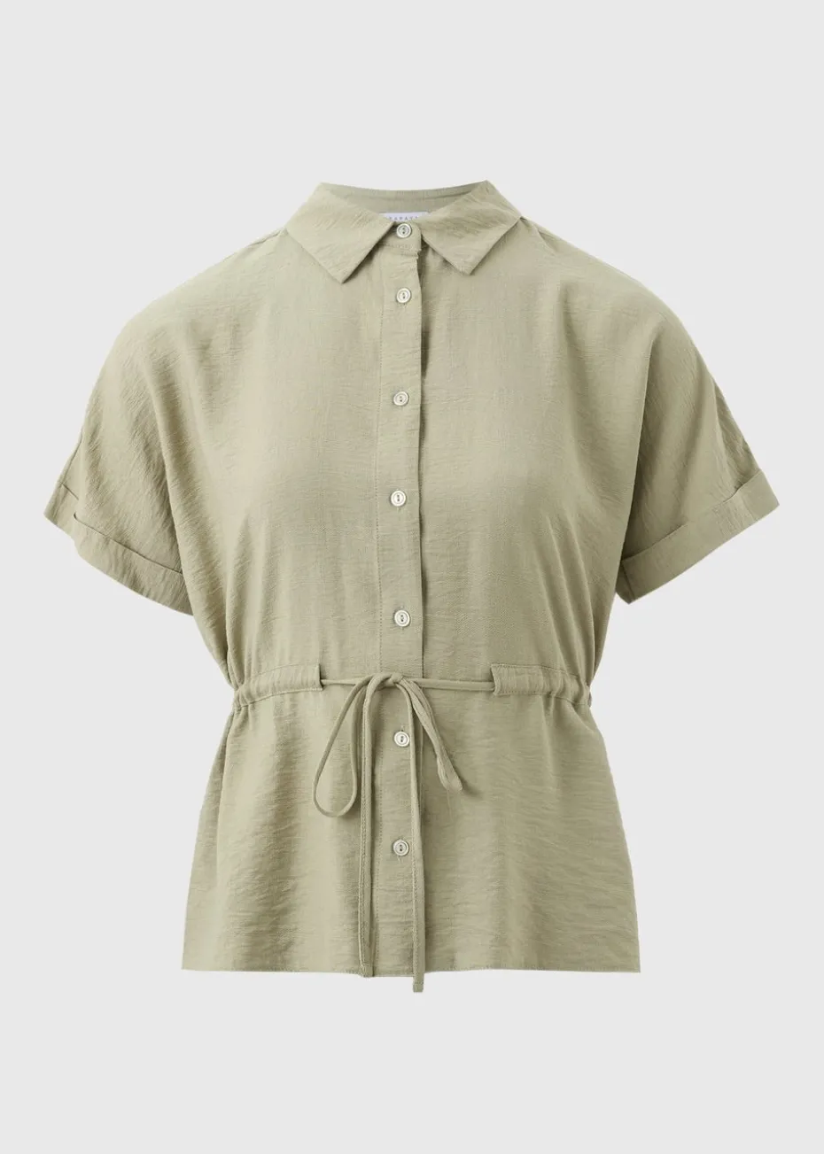 Sage Short Sleeve Tie Shirt