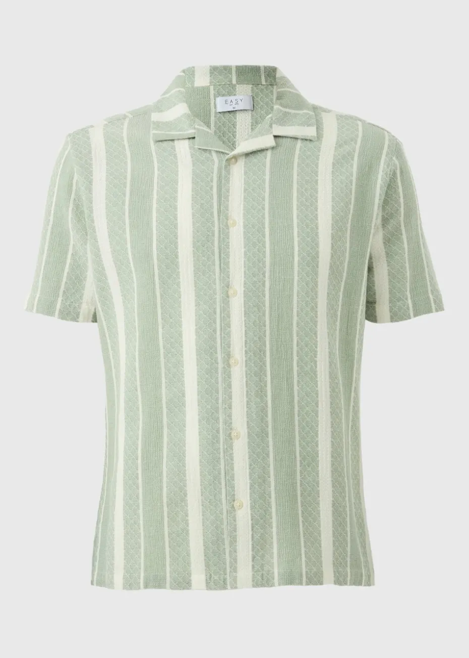 Sage Stripe Textured Shirt