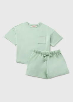 Sage T-Shirt & Shorts Pyjama Set