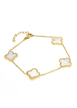Say It With Gold Clover Chain Bracelet