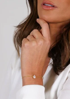 Say It With Gold Pear Bracelet