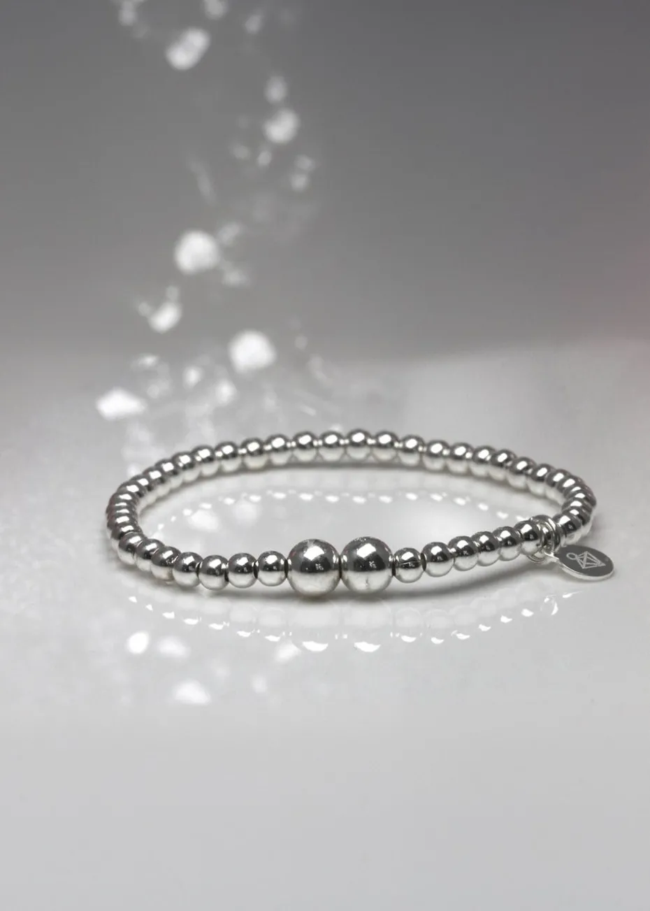 Say It With Silver Adults Ball Bracelet