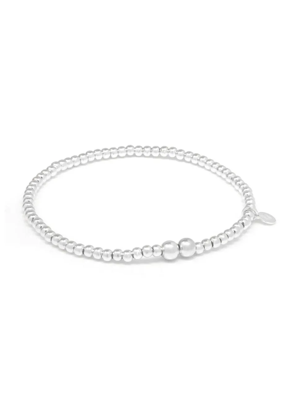 Say It With Silver Adults Ball Bracelet