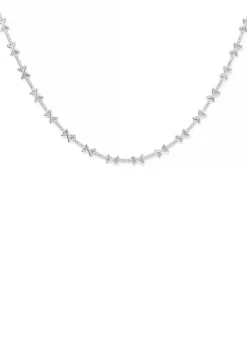 Say It With Silver Kiss Tennis Necklace