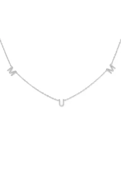 Say It With Silver Mum Necklace