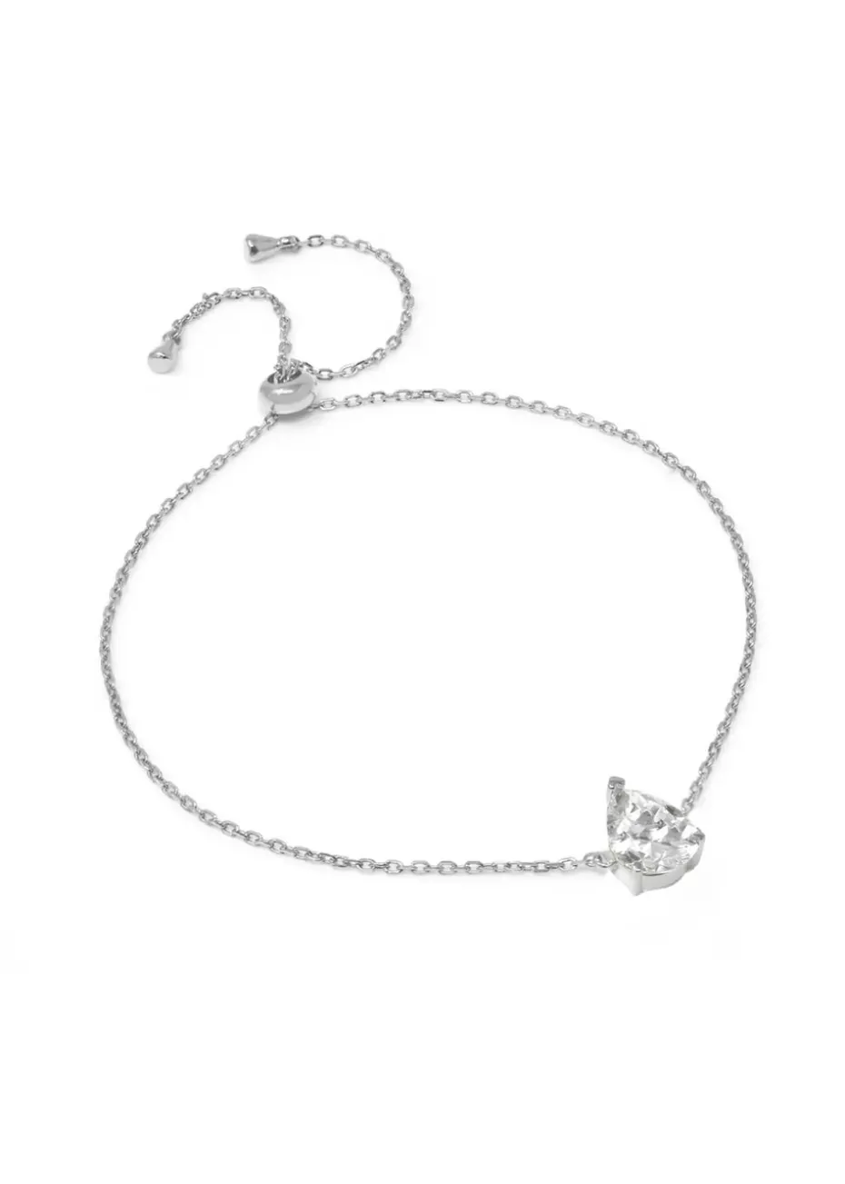 Say It With Silver Pear Bracelet