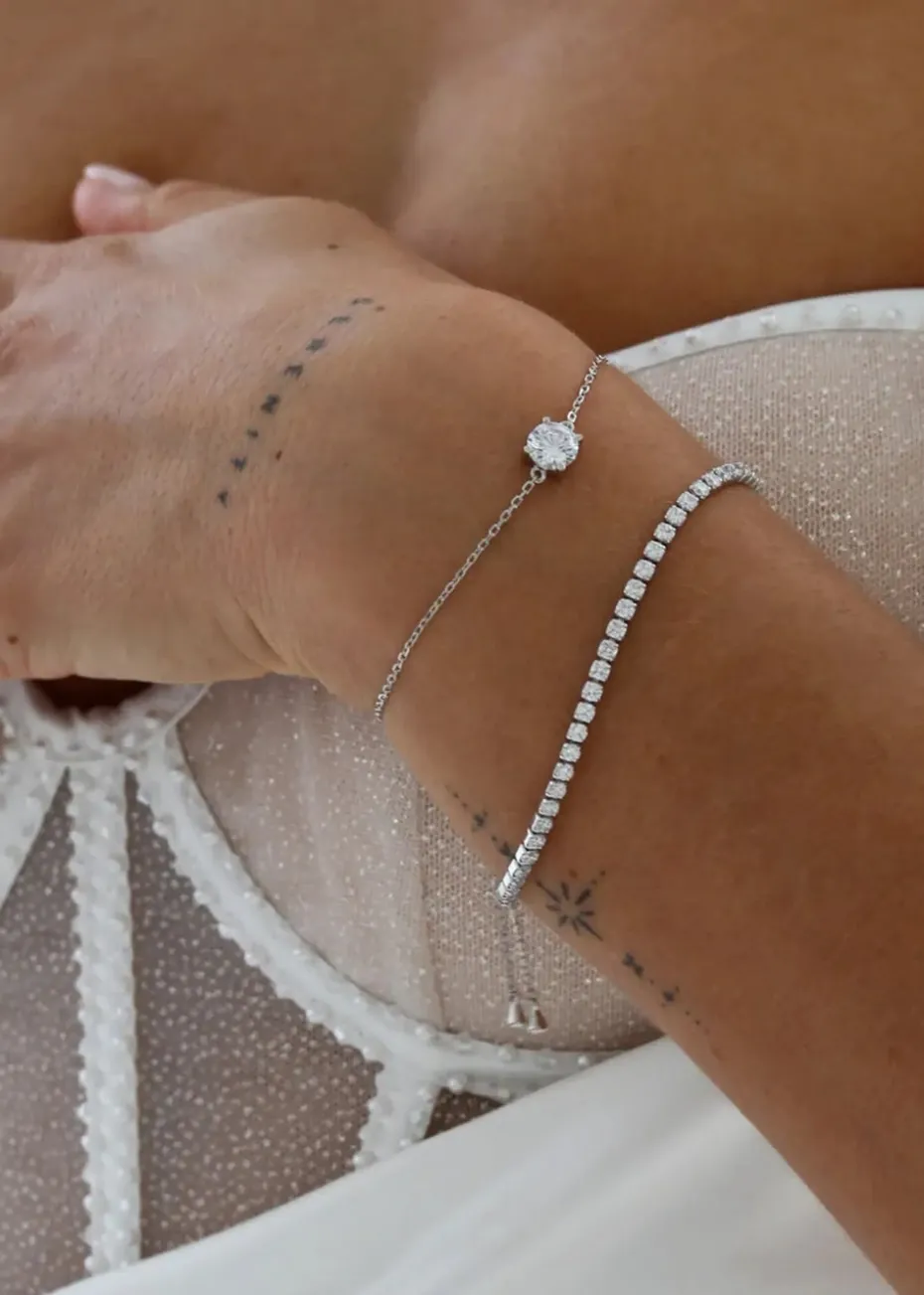 Say It With Silver Round Bracelet