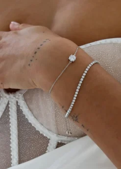 Say It With Silver Round Bracelet