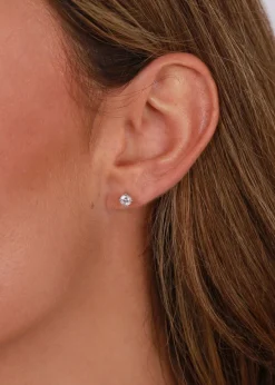 Say It With Sterling Silver Classic Claw Set Earrings